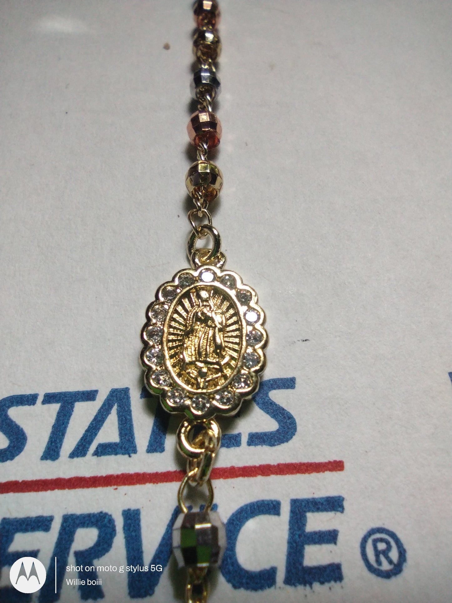 14kGF rosary style bracelet