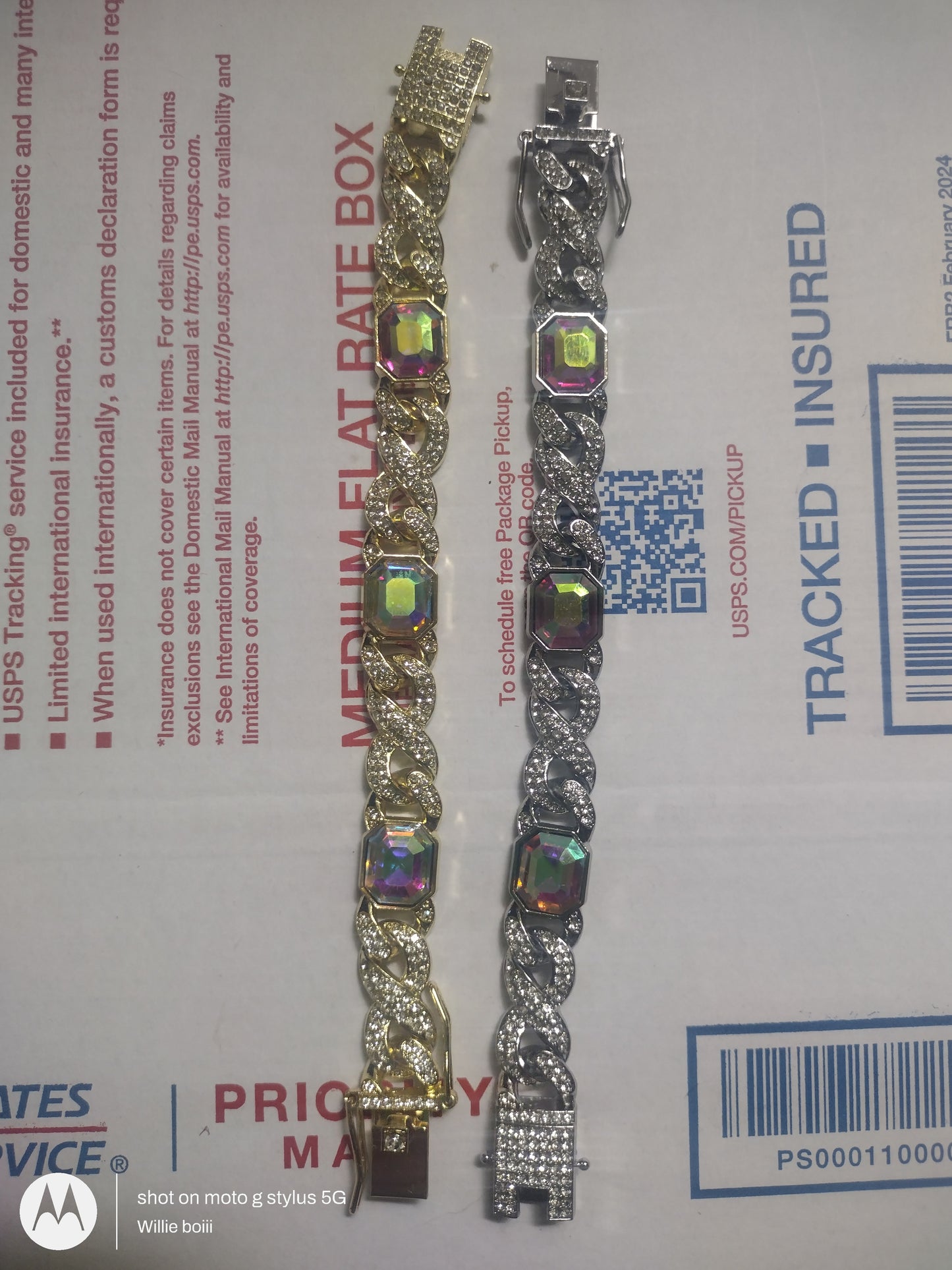 6" bracelets with CZs and crystals