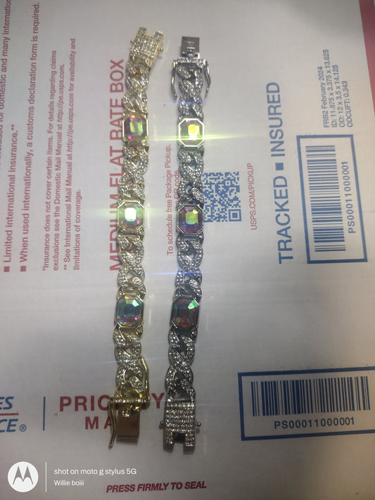 6" bracelets with CZs and crystals