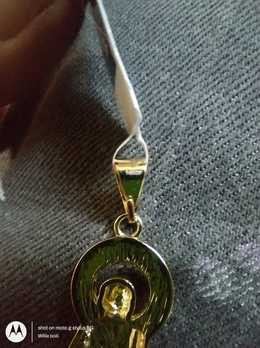 14kGF Saint lazarus pendant
