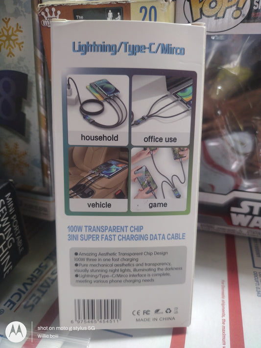 3 in 1 charging cable