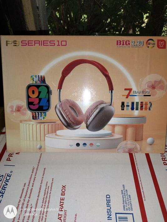 P9 series 10 smartwatch with wireless headphones
