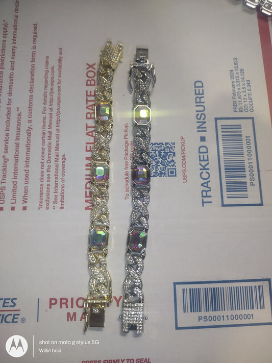 6" bracelets with CZs and crystals